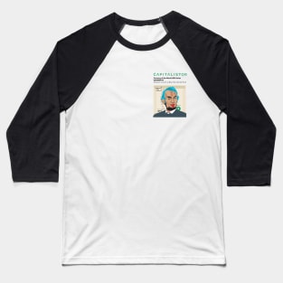USD000010 - Abraham Lincoln as Blue Hair Literate Punk Baseball T-Shirt
